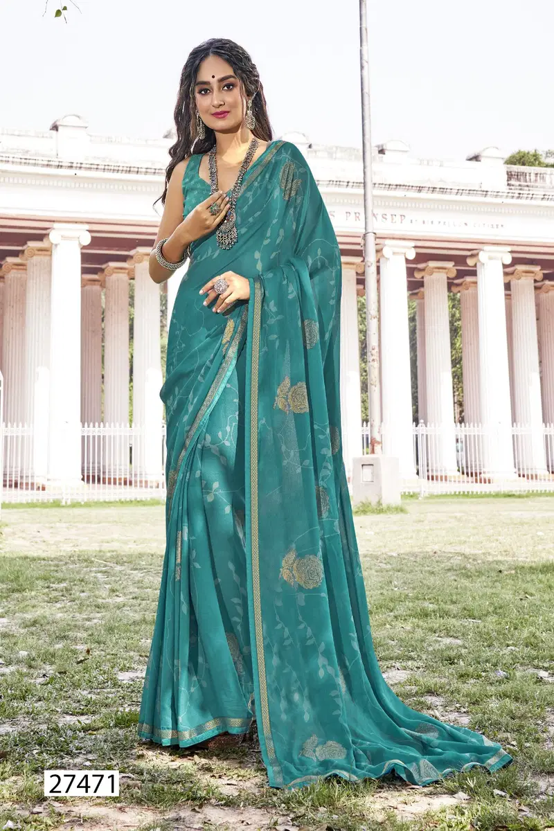 Gauchar By Vallabhi Designer Georgette Sarees Wholesale Market In Surat